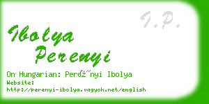 ibolya perenyi business card